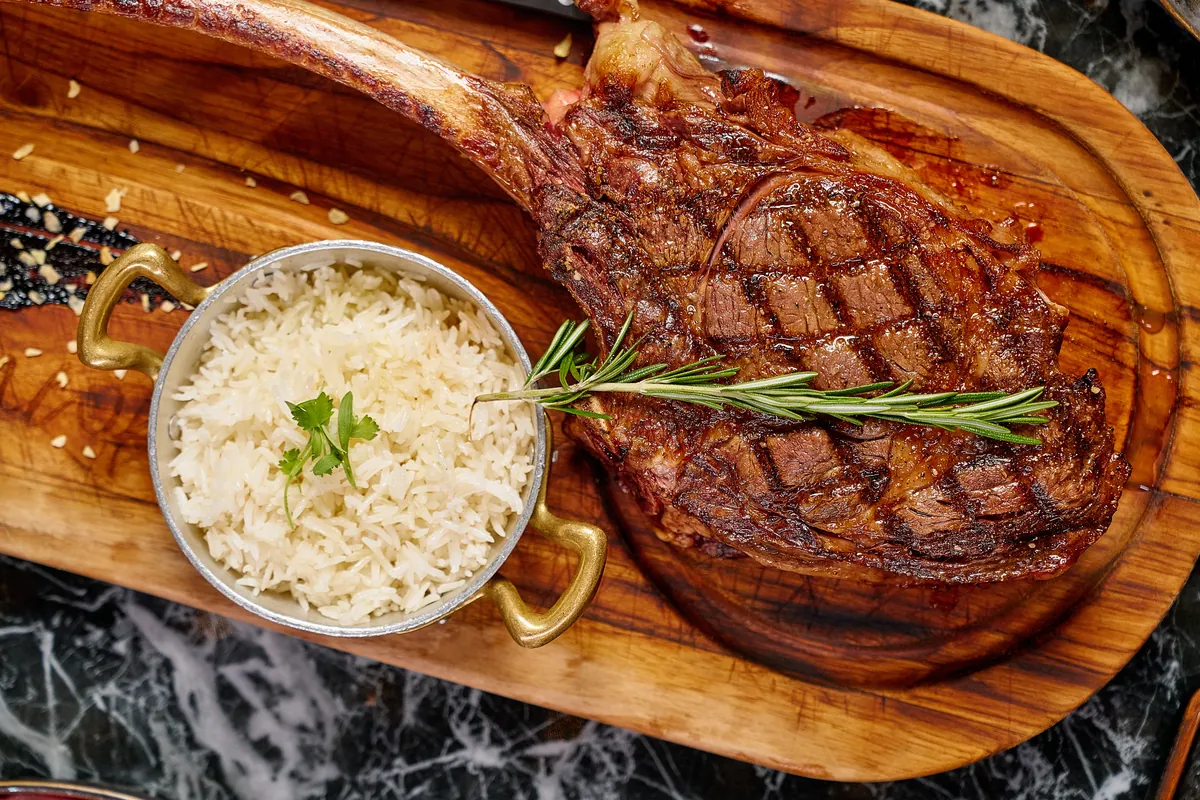 Wagyu Tomahawk — 2lb dry-aged premium Wagyu steak on the bone, shareable centerpiece at Lo D'Alex Miami